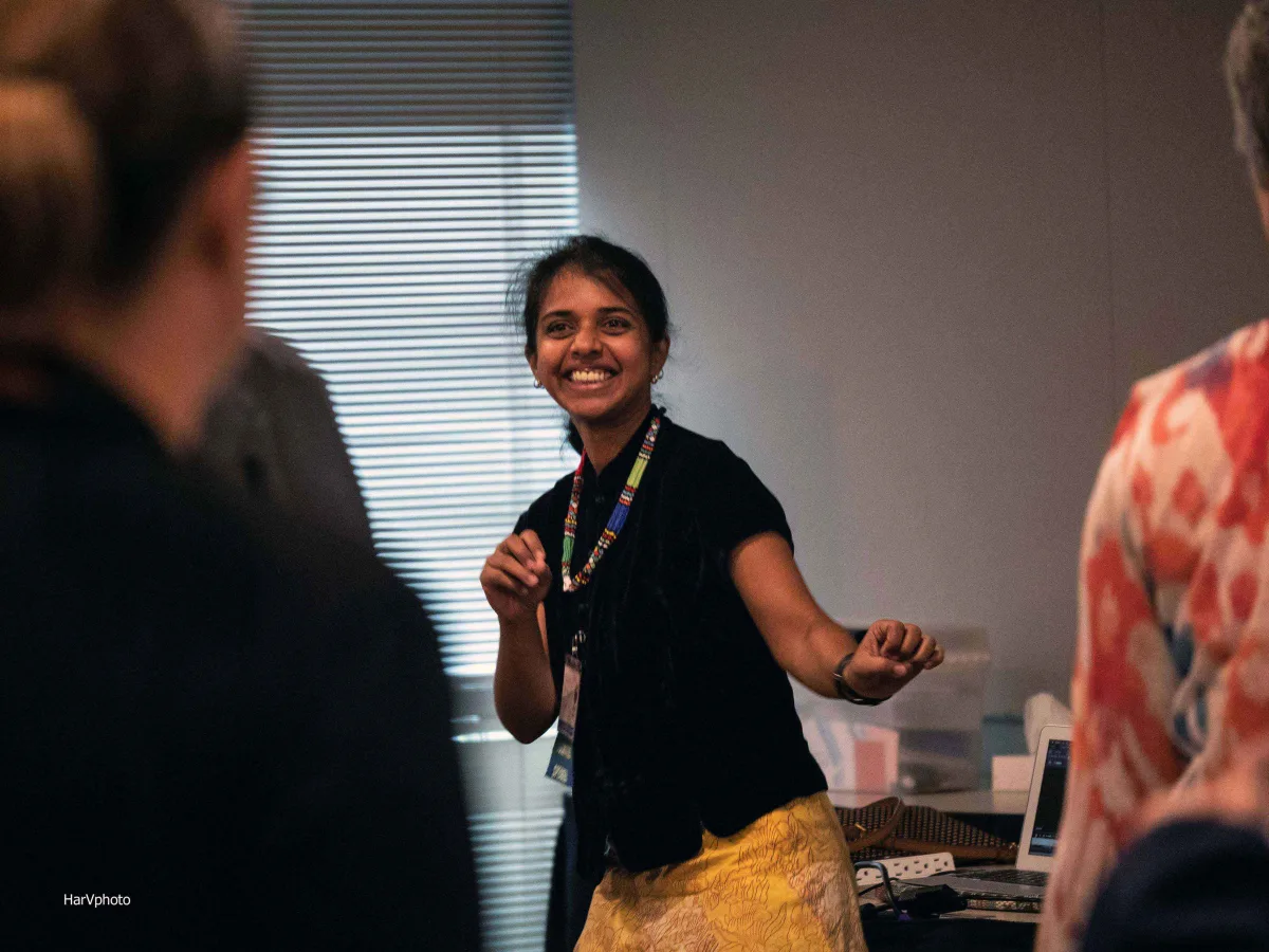 Soumya, a Gilbert Toastmasters member, leading a workshop for the club